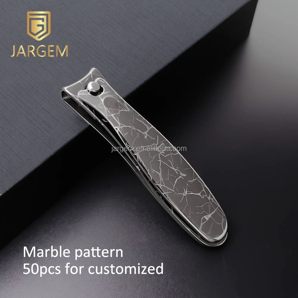 Support Custom Logo Durable Sharp Nail Cutter Marble Pattern Nail Clippers Tools