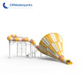 Popular Large Fiberglass Pool Slide Trumpet Water Slide for Kids Park MegaBDM