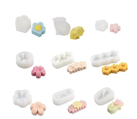Nicole Handmade Eco-Friendly 3D Flower Wax Candle Mold Silicone Dishwasher Safe