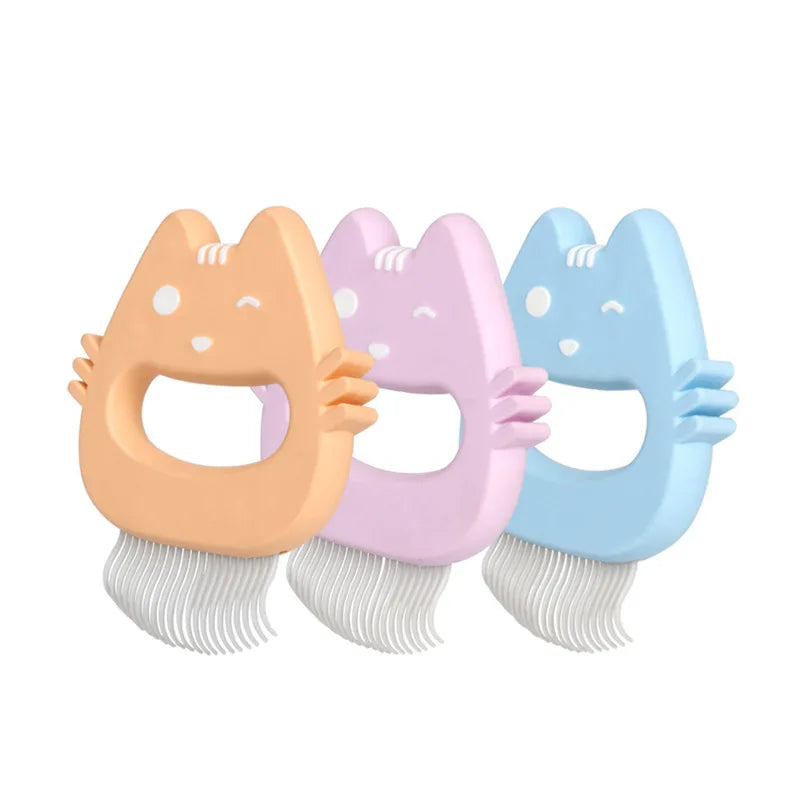 Cute Cat Comb Grooming and Shedding Hair Cleaning Remove Fleas Ticks Dandruff Tangles Hair Removal Pet Comb for Cats Dogs