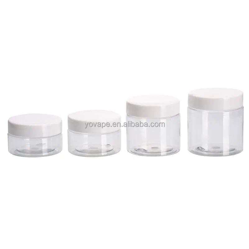 RTS Transparent Food Grade Diameter 60mm Wide Mouth Plastic 50 g 50gr 50 Gram 50g Spice Jam Cookie Dry Nut clear PET Jar Storage