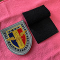 Perfect Handfeeling 100% Full Embroidery Hook Patchshield Shape Removable Hook Backing Embroidery Badge