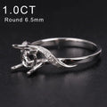 JDCR99 Abiding Wholesale Price Pave Moissanite Diamond Side Stones 9K 10K 14K 18K Real Gold Semi Mount Setting Ring Blank