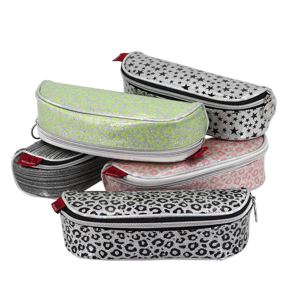 Colorful Custom Animal Leopard Print Lash Gift Cosmetic Pouch Bag Beauty Bag for Lipstick Brushes with Silver Zipper Eco