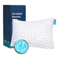 Hot Sleeper Anti-Snoring Double Sided Bamboo Shredded Outdoor Camping Cooling Memory Foam Hybrid Pillow Relief Pressure