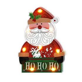 DIY 5d Xmas Diamond Painting Night Lamp Santa Claus Christmas Decorative LED Lights Wholesale