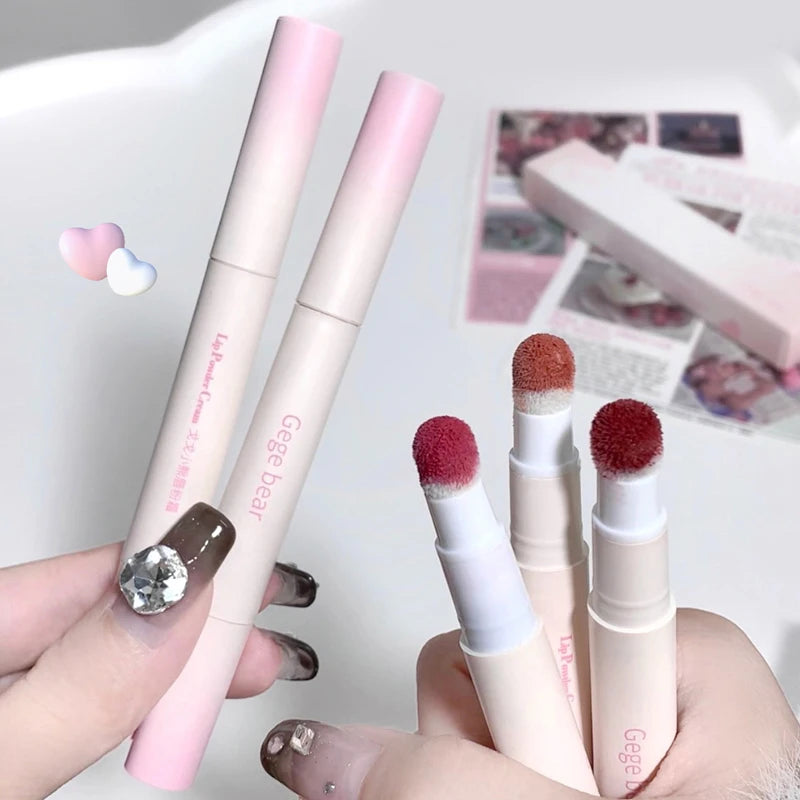 Gege Bear Hot Selling Top Wholesale Cosmetics OEM Precise Lips Cosmetic Matte Lipstick With Soft Sponge Head