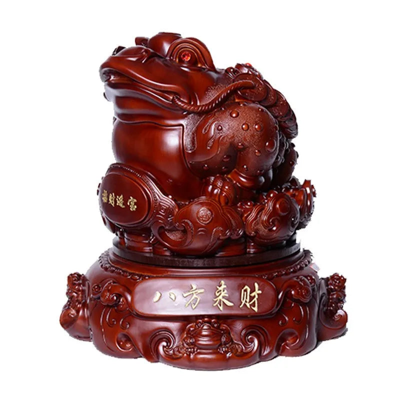 2026 Popular Home Decor Frog Figurine Resin Imitated Jade Money Frog Statue As Feng Shui Ornament