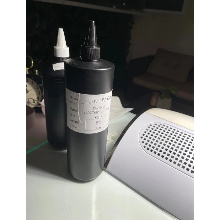 1Kg Hema-Free Clear Rubber Base Gel Polish Soak Off Gel Nail Polish Private Label Customs Logo Base Coat for Natural Nails