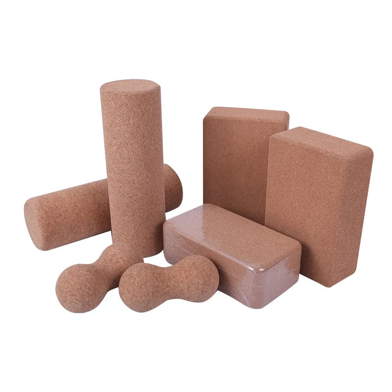 Eco Custom Yoga Blocks Organic Natural Cork Yoga Block Set