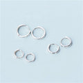 Fashion Women Round Romantic Stud Earring Hoop Jewelry 10/12/14/16/18MM 100% 925 Sterling Silver O Shape Luxury Earrings Hoop