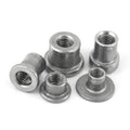 Carbon Steel Threaded Bushing Shoulder Nut M8 Round Tube Coarse Thread Step Weld Nuts Metal Bushing Spacers
