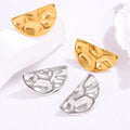 Wholesale Gold Plated Stainless Steel Moon Stud Earrings for Women