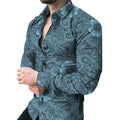 New Arrival Men's Fashion Stretch Casual Shirts Full Sleeve Wrinkle-Free Single Breasted for Spring Summer