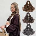 Sharut Hot Selling Wholesale Women Muslim Shawl Light Weight Soft Cotton Scarf Large Leopard Print Hijabi Viscose Hijab Scarf