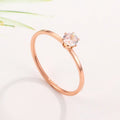 Trendy Simple Design New Jewelry Bling Diamond Titanium Stainless Steel Rotatable Ring Women 1015