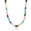 Semi-precious Stone Necklace Colorful Natural Stone Necklace Choker Abacus Bead Necklace Jewelry Women Jewelry