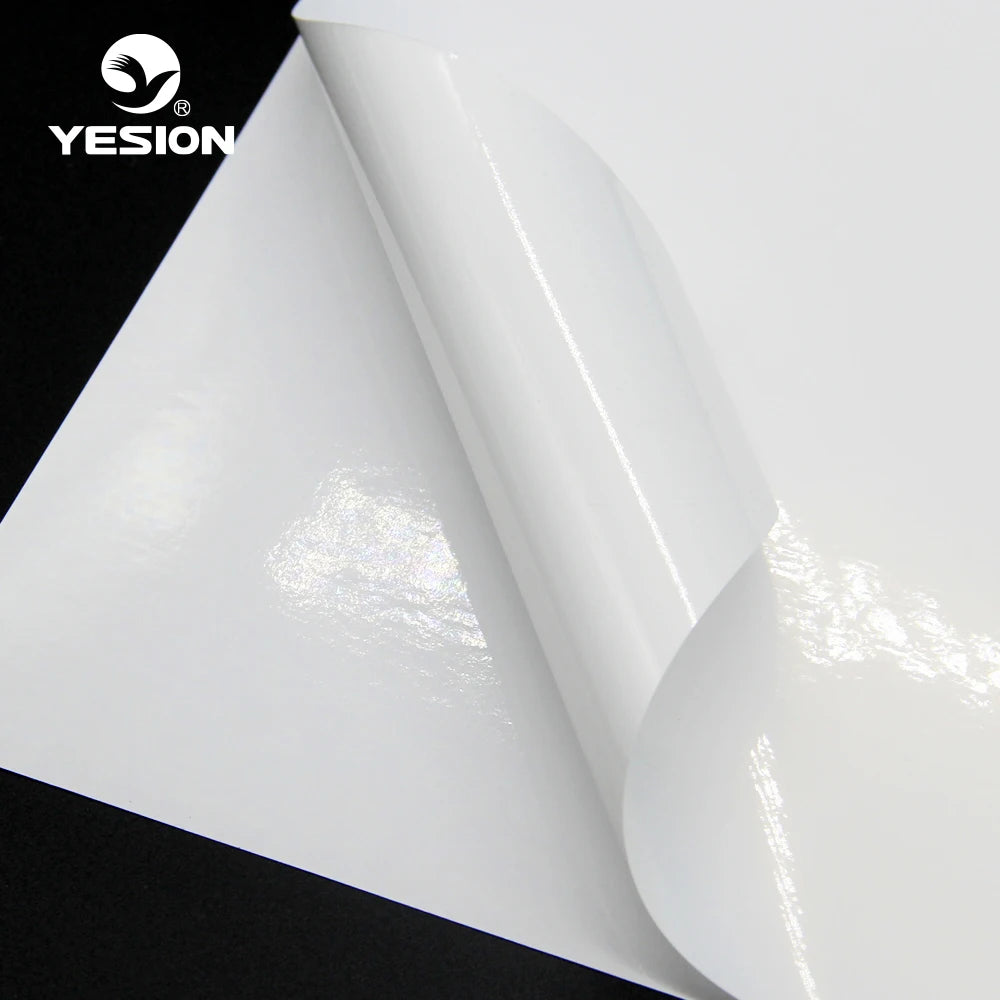 YESION Inkjet Glossy Sticker Paper Vinyl Waterproof Sticker Paper Wholesale Glossy White PP