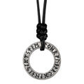 Viking Circle Pendant 925 Sterling Silver Retro Necklace Zircon Gold Plated Vintage Trendy Jewelry for Men Women for Parties