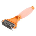Factory Wholesale Custom Logo Silicone Handle Pet Hair Open Knot Comb Cat Dog Dematting Grooming Comb