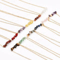 Natural Crystal Pendant Hand Craft Gemstone Chips Pendant Jewelry Gold Plating Necklace for Mineral DIY Gift Jewelry