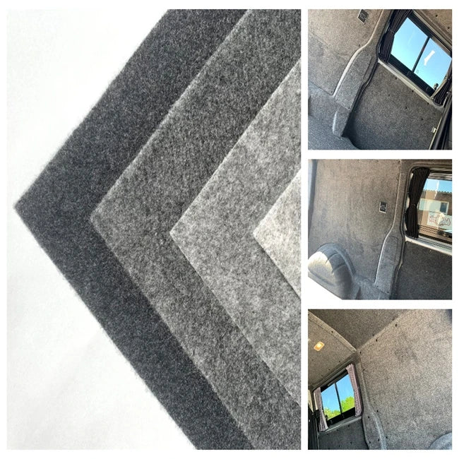 100% PP Waterproof Metallic Needle Punched 4mm Thickness Felt 4 Way Stretch Carpet for Van Lining