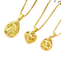Gold Plated Gold-Plated Heart-Shaped Jewelry Plated Gold-Plated Ladies Small Peacock Hollow Water Drop Pendant