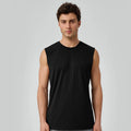 Men's Wide Shoulder Tank Top Sleeveless Shirt Loose Fit Gym Vest Fitness Training Activewear