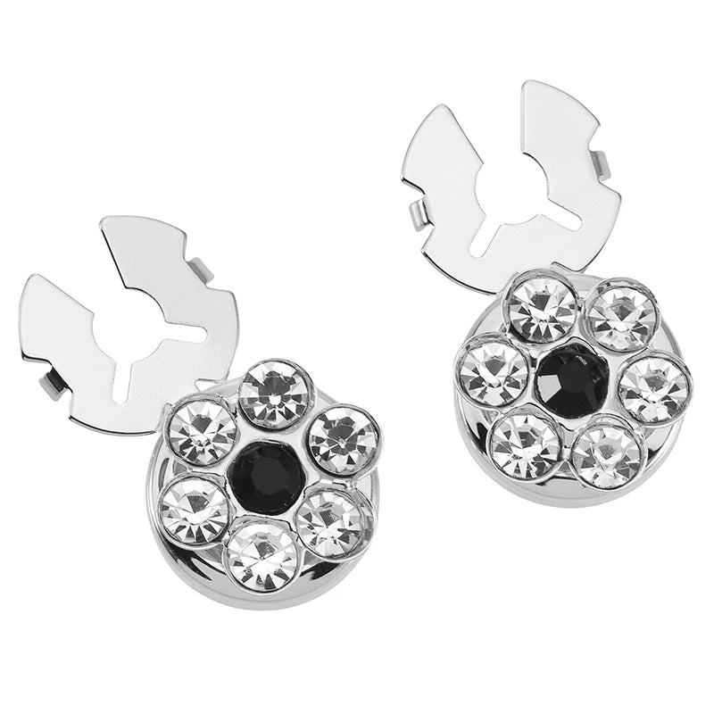Wholesale Crystal Diamond Elegant Button Cover Cufflinks Custom Men's Suit Shirt Fashion Accessory Wedding Tuxedo Trendy Jewelry