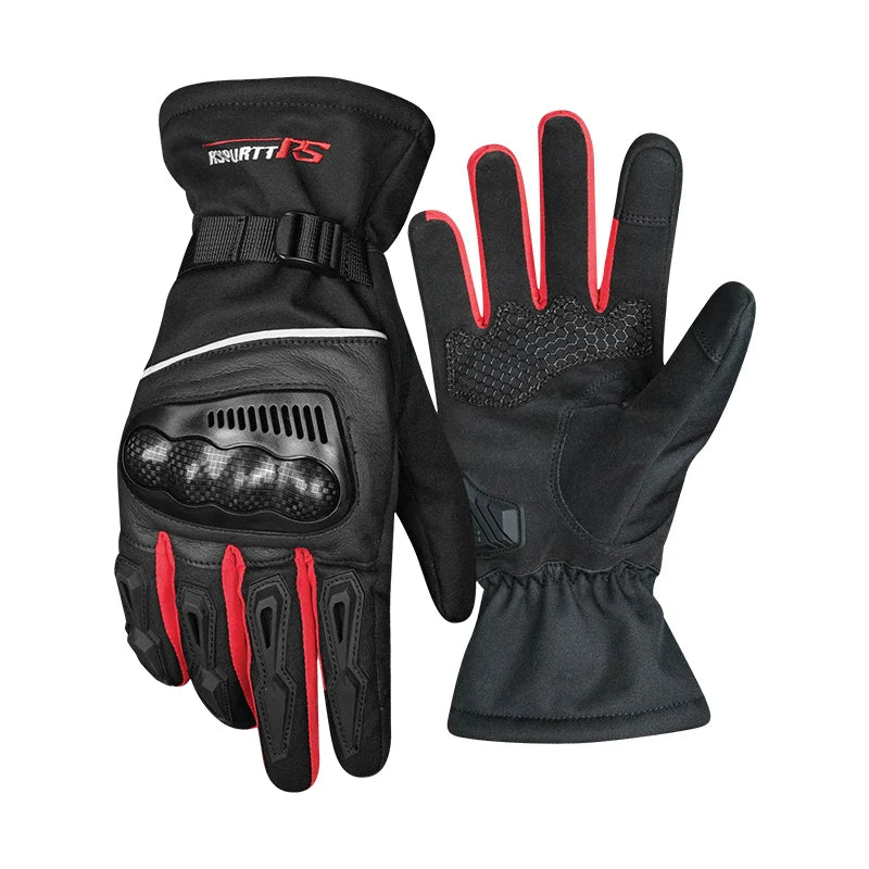 Men's Full Finger Racing Gloves Windproof Warm Waterproof Anti-Fall Motorcycle Gloves for Outdoor Riding & Sports for Cycling