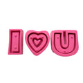 New I Love You Series IOU Silicone Mold for Water Concrete Cement Flowerspot Decor Durable and Easy-to-Use Comes with OPP Bag