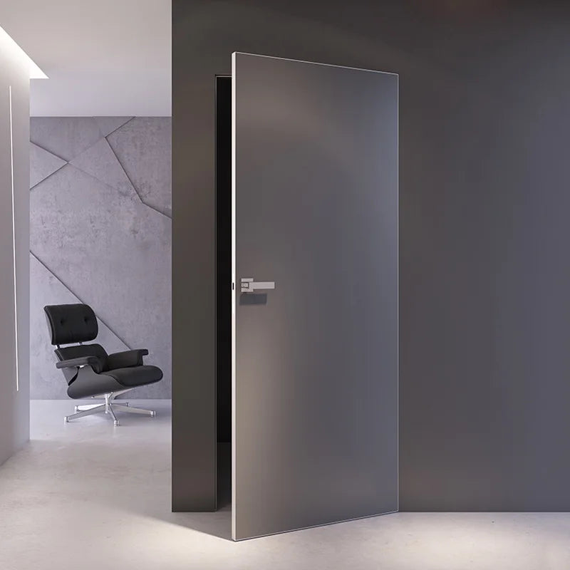 AU Interior Door Minimalist No Frame Automatic Internal Invisible Door With Hidden Hinges Interior Doors With Invisible Frames