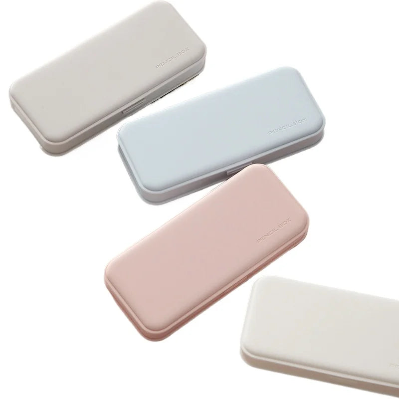 Customized Logo Large Capacity PP Macaron Color Pencil Case School Student Kids' Stationery Pencil Pouch Durable Plastic