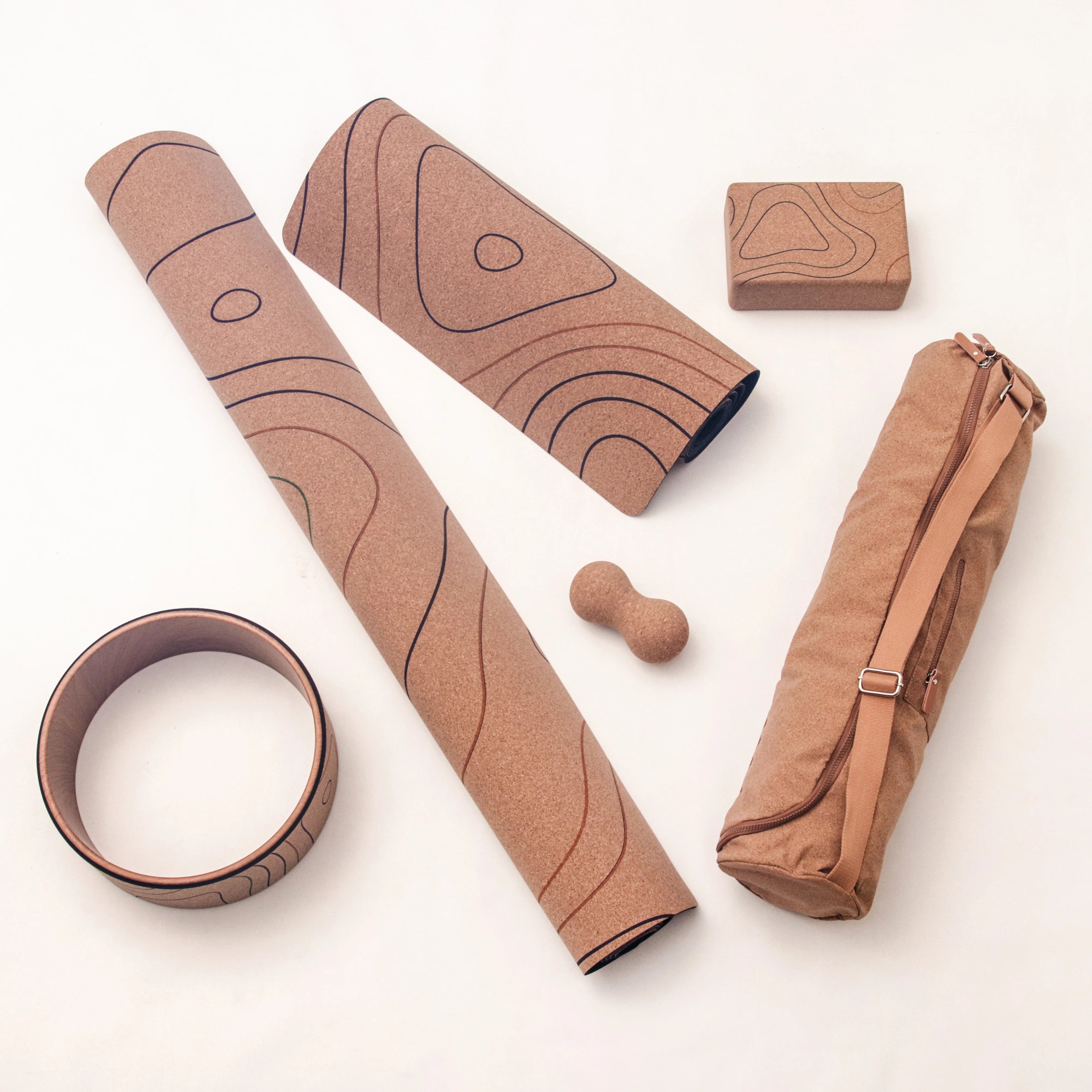 Eco-Friendly Organic Cork Yoga Mat With Custom Logo Manufacturer