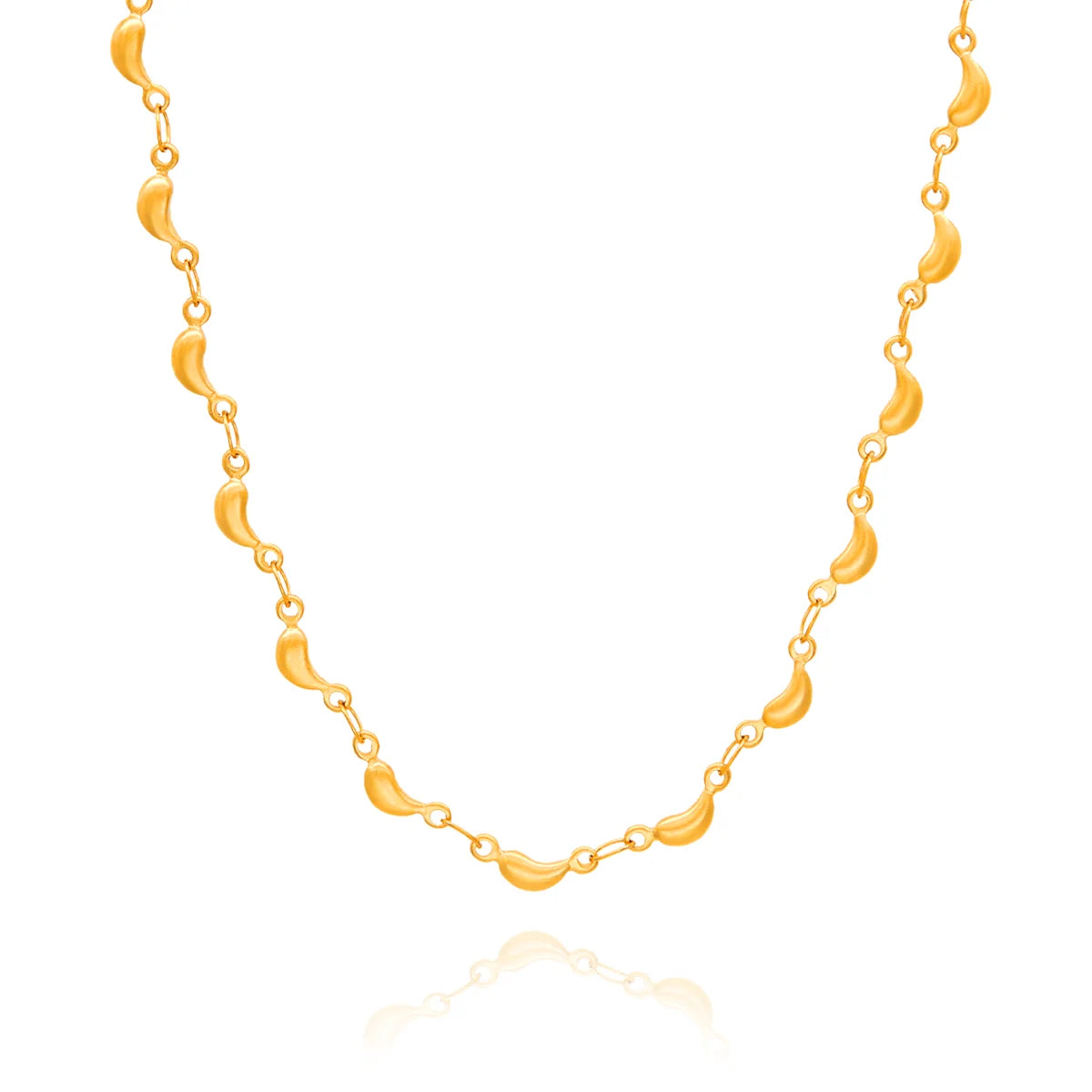 Chris April Trendy Jewelry 316L Stainless Steel 18k PVD Gold Drop Minimalist Link Dolphin Chain Necklace for Women