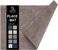 Faux Leather Placemats Waterproof and Heat Resistant Place Mats Washable Anti-Slip Table Mats with Coaster Wipeable Placemats