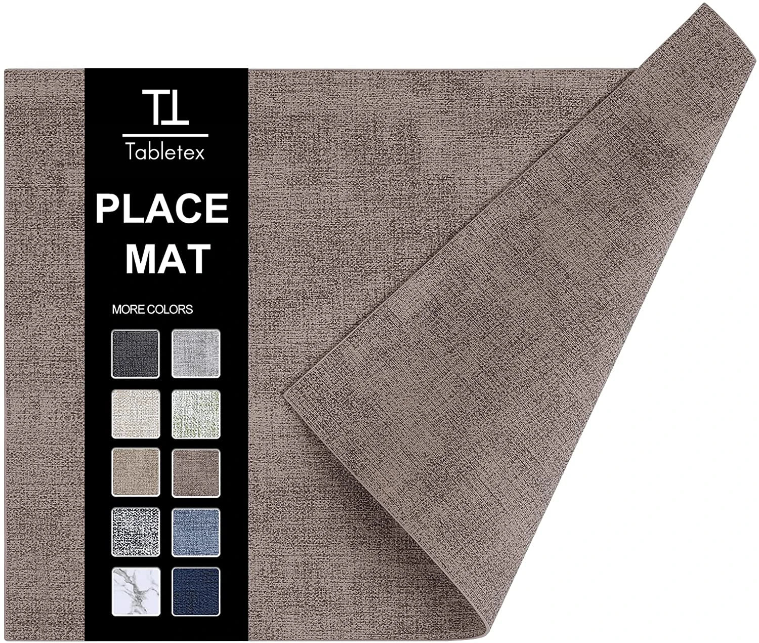 Faux Leather Placemats Waterproof and Heat Resistant Place Mats Washable Anti-Slip Table Mats with Coaster Wipeable Placemats