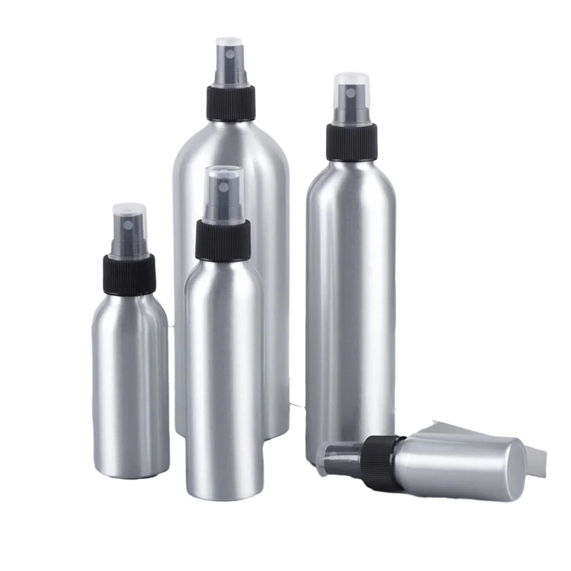 Wholesale Cosmetic Packaging Spray Bottle 50ml 100ml 150ml Aluminium Spray Bottle with Plastic Spray Pump