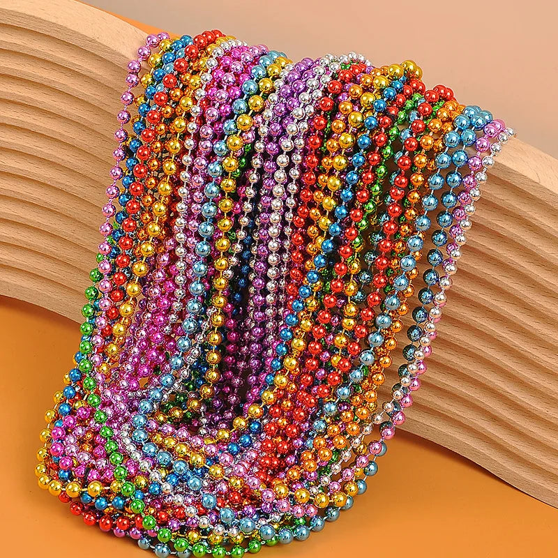 Wholesale Shiduomei Model 022 Colorful Plastic Beaded Chains Made China Christmas Mardi Gras Easter-Holiday Wedding Decorations