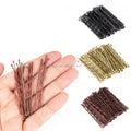 Leeons Wholesale Metal Black/Red/Golden 50pcs 6cm Salon Hair Style Accessories Bobby Hair Pins Tools Women Girls Hair Decoration