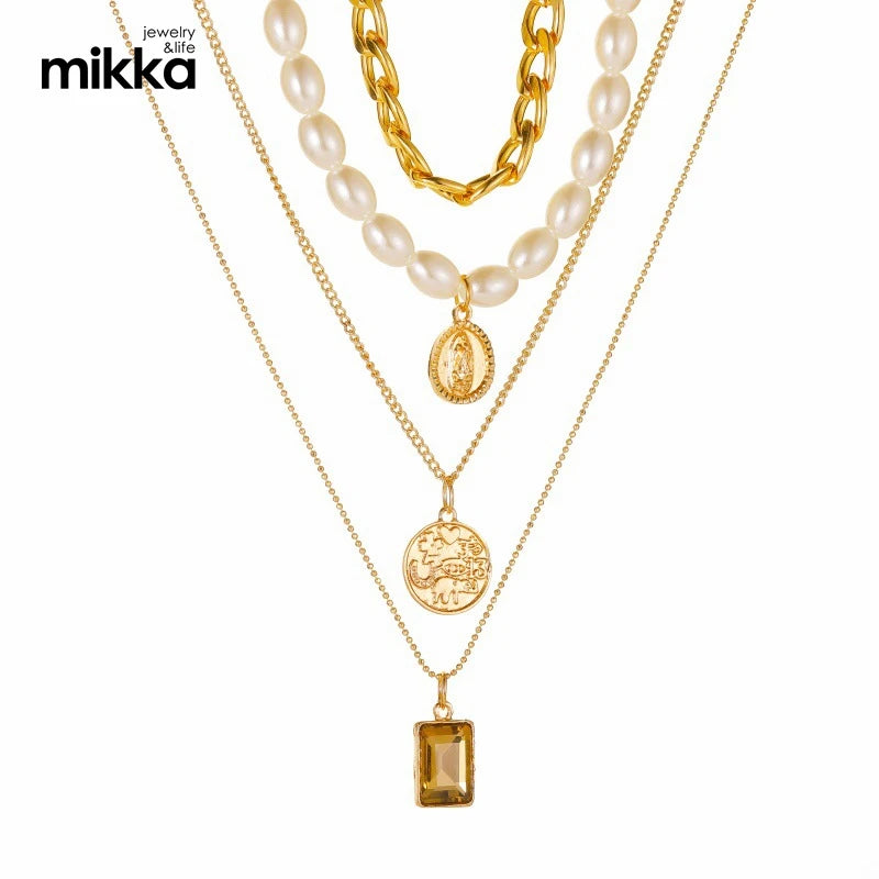 Women's Multilayer Punk Chain Choker Pendant Necklace Fashion Jewelry Gift