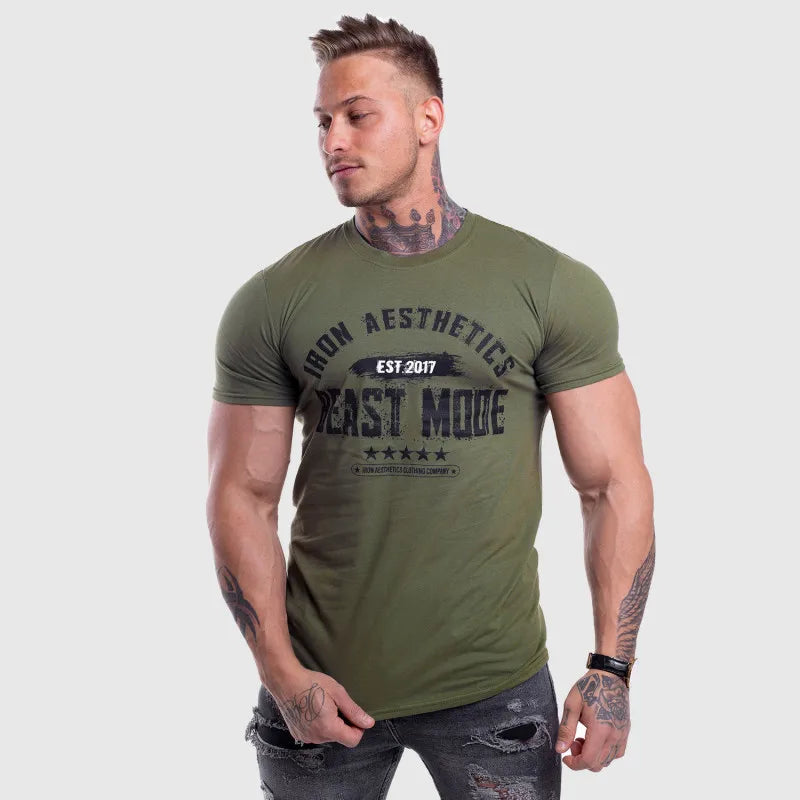 Bucks Tee Men's 60/40 Cotton Polyester Interlock 140g Regular Fit Short Sleeve O-Neck Casual Solid Blank T-Shirt Breathable