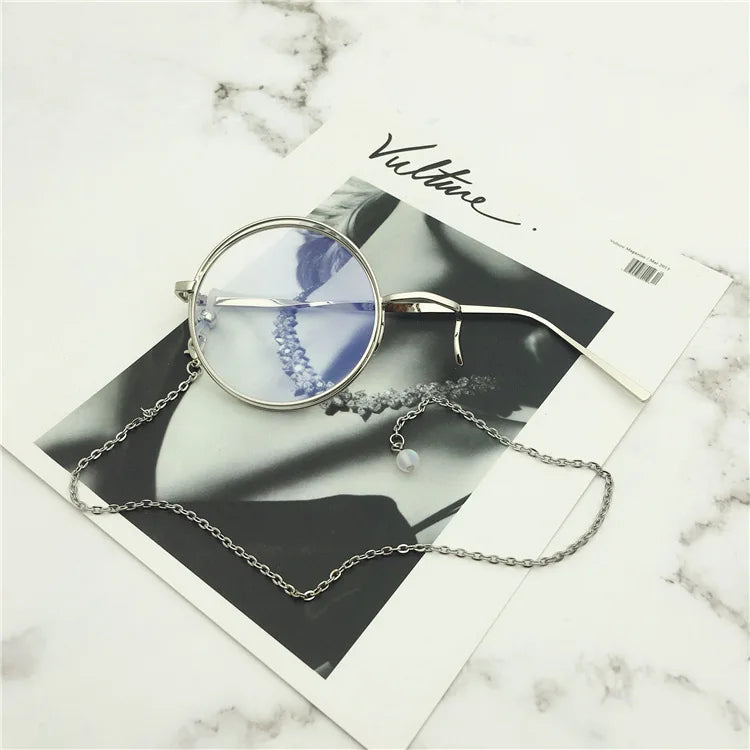 2024 Cos Metal Eyeglasses for Men and Women Classic Steampunk British Style Monocle Glasses Frame