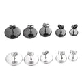 Diy Jewelry Accessories Stainless Steel Gem Bottom Holder Welding Ear Stud Base Settings Earrings
