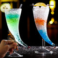 Creative Classic Transparent Glassware Drinking Cups Cocktail Glasses Moon Shaped Martini 410ml Capacity for Home Bar Party
