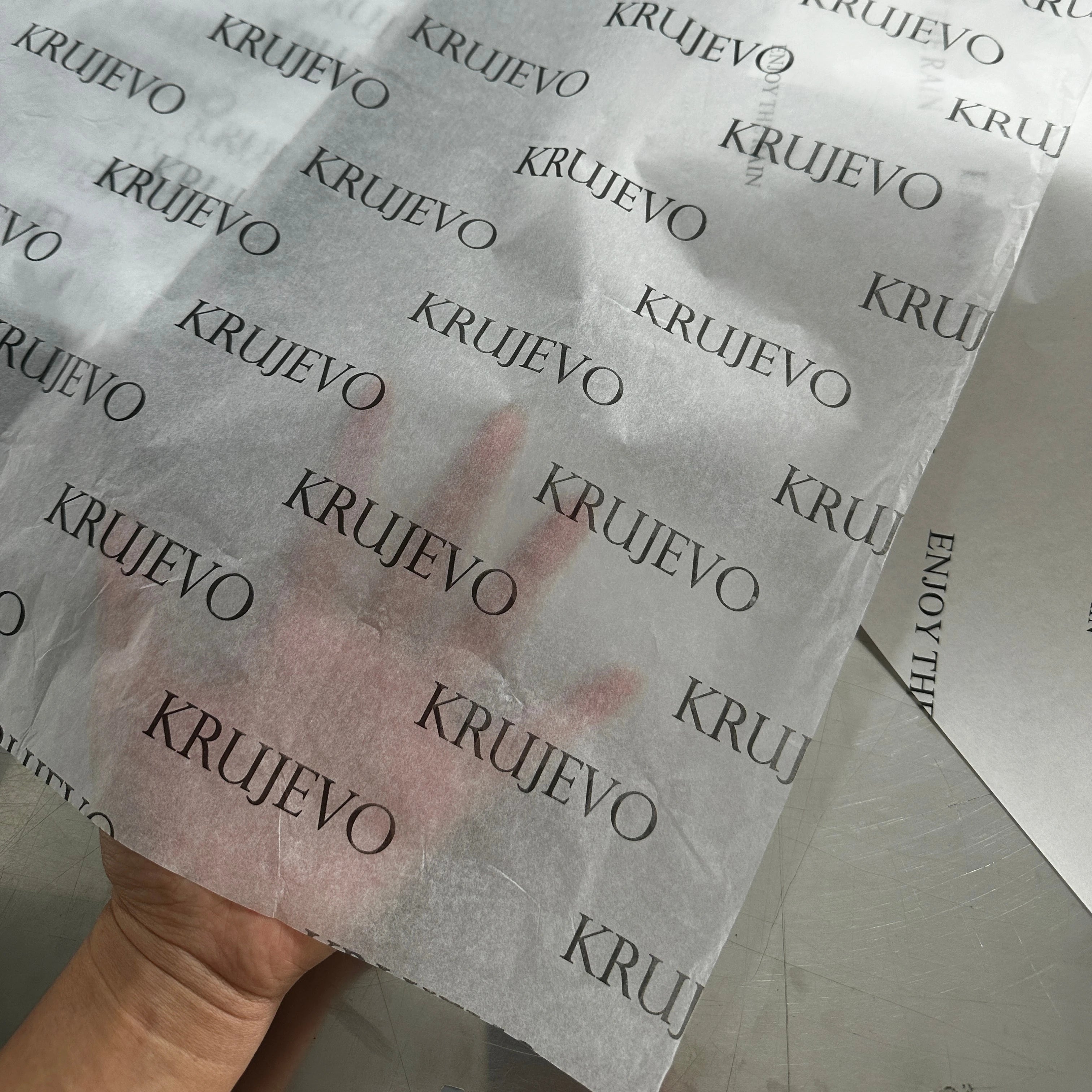 Personalised Recyclable Natural Tissue Paper With Wholesale Custom Logo Clothing Packaging Paper