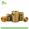 Steel Yellow Zinc Threaded Bushings Sunflower Threaded Insert Threaded Bushings 307/308 Self Tapping Inserts