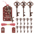 Vintage Santa Key Bottle Opener Retro Metal Beer Keychain Christmas Gift Favors for Holiday Supper
