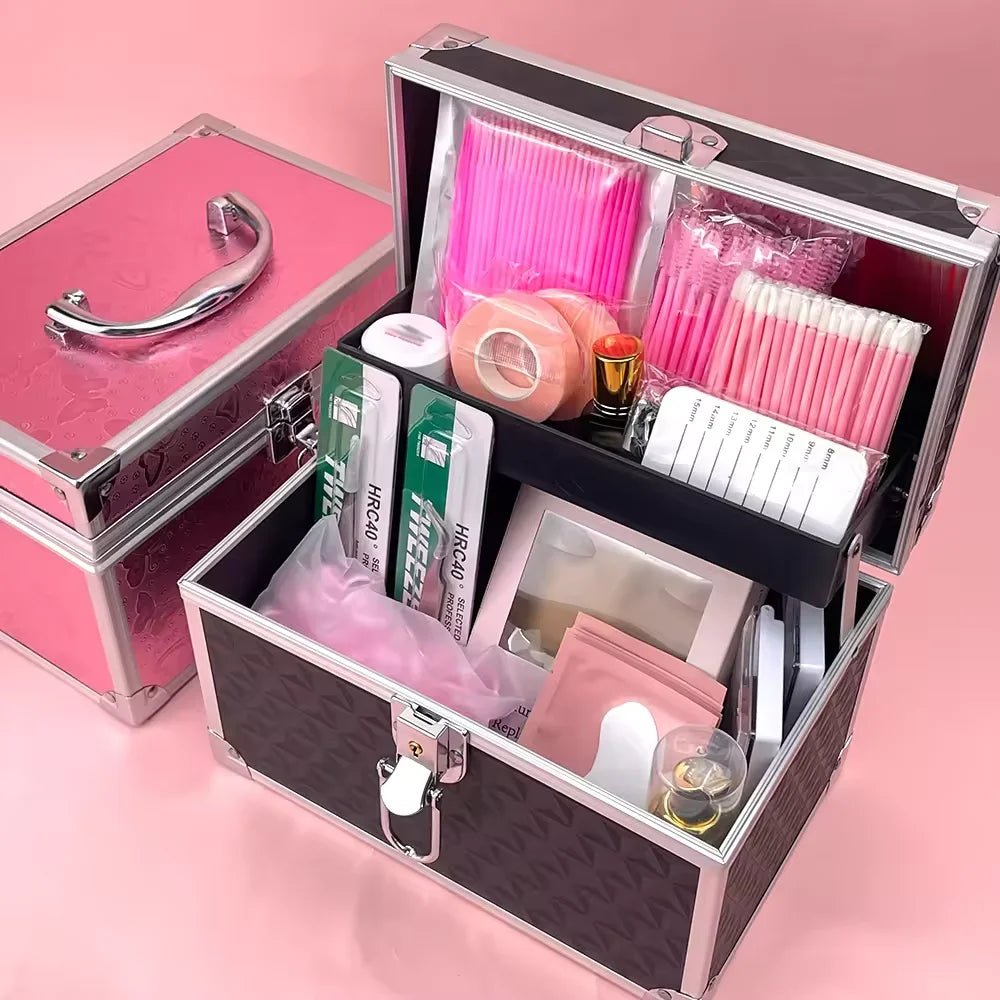 Hot Selling Eyelash Extension Training Kits for Starter Lash Kit Set With Professional Makeup Tool Eyelash Extension Kit Tools