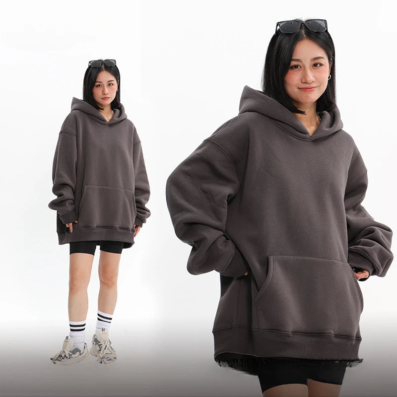 2024 Fall Winter Outfits Oversized Fleece Long Sleeve Comfy Plus Size Pullover Sweatshirts Women's Hoodies Sweatshirts